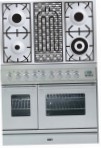 ILVE PDW-90B-VG Stainless-Steel Tűzhely, típusú kemence: gáz, típusú főzőlap: gáz