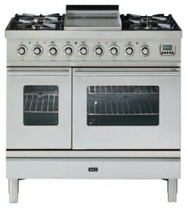 características Fogão de Cozinha ILVE PDW-90F-VG Stainless-Steel Foto