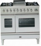 ILVE PDW-90F-VG Stainless-Steel štedilnik, Vrsta pečice: plin, Vrsta kuhališča: plin