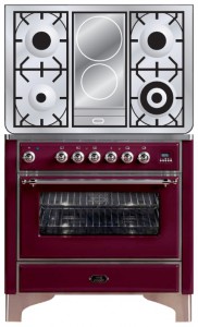 características Estufa de la cocina ILVE M-90ID-E3 Red Foto