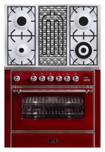 विशेषताएँ रसोई चूल्हा ILVE M-90BD-VG Red तस्वीर