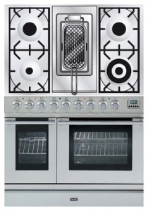 características Estufa de la cocina ILVE PDL-90R-MP Stainless-Steel Foto