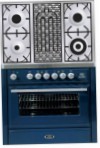 ILVE MT-90BD-VG Blue Kitchen Stove, type of oven: gas, type of hob: gas