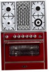 ILVE M-90BD-E3 Red Σόμπα κουζίνα, τύπος φούρνου: ηλεκτρικός, είδος των εστιών: αέριο