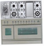 ILVE PSW-120FR-MP Stainless-Steel موقد المطبخ, نوع الفرن: كهربائي, نوع الموقد: غاز