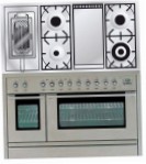 ILVE PSL-120FR-MP Stainless-Steel Virtuvės viryklė, tipo orkaitės: elektros, tipo kaitlentės: dujos