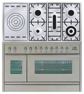 Characteristics Kitchen Stove ILVE PW-120S-VG Stainless-Steel Photo