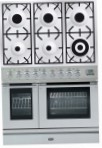 ILVE PDL-906-VG Stainless-Steel Fornuis, type oven: gas, type kookplaat: gas