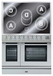 Characteristics Kitchen Stove ILVE PDLE-90-MP Stainless-Steel Photo