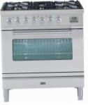 ILVE PW-80-VG Stainless-Steel Fornuis, type oven: gas, type kookplaat: gas