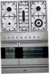 ILVE PD-90-VG Stainless-Steel Fornuis, type oven: gas, type kookplaat: gas