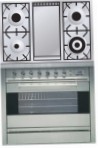 ILVE P-90F-MP Stainless-Steel Kitchen Stove, type of oven: electric, type of hob: gas