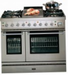 ILVE PD-90FL-VG Stainless-Steel Fornuis, type oven: gas, type kookplaat: gas