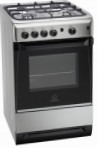 Indesit KN 3GI27 (X) Cuisinière, type de four: gaz, Type de poêle: gaz