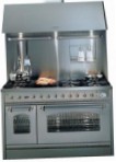 ILVE P-1207N-VG Stainless-Steel Stufa di Cucina, tipo di forno: gas, tipo di piano cottura: gas