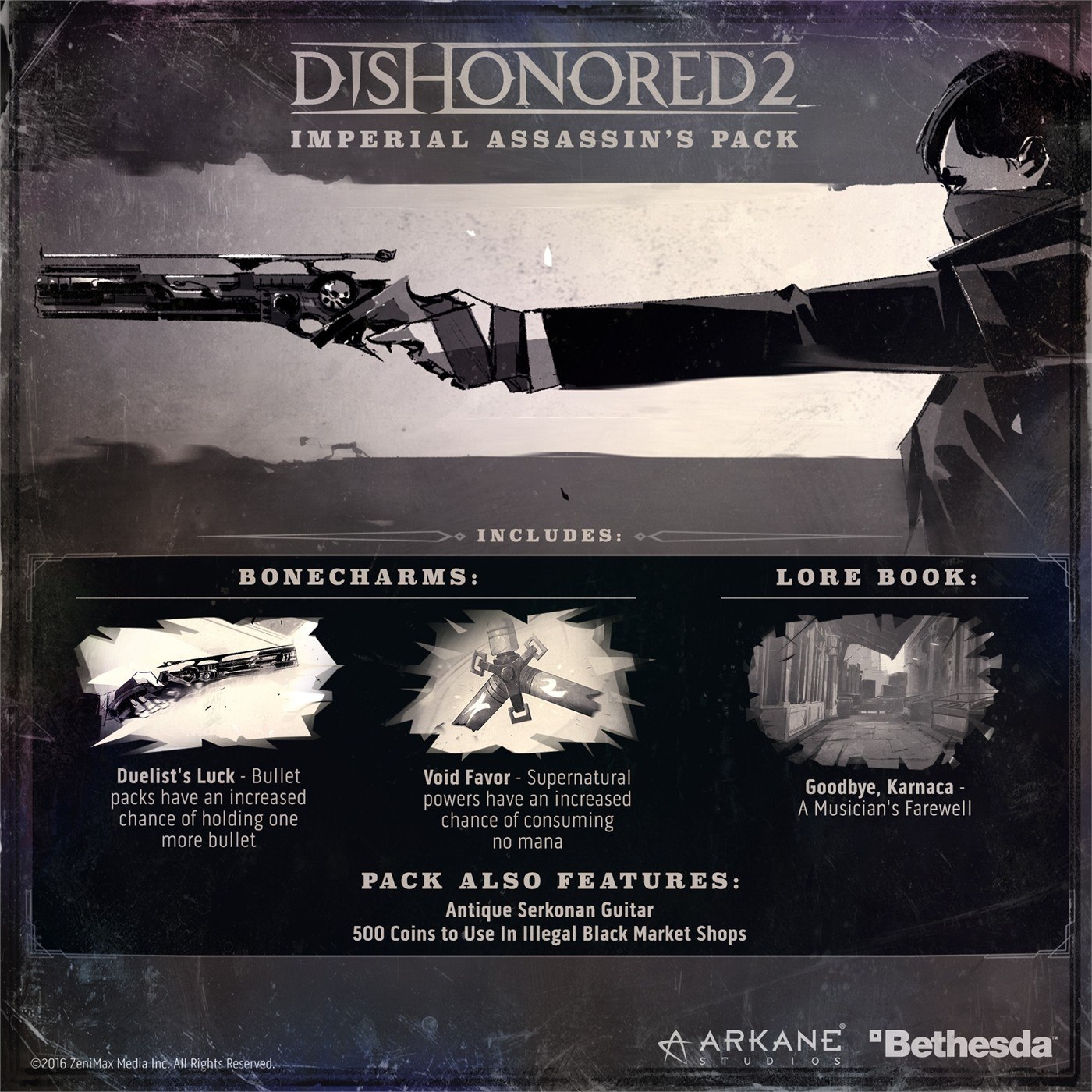 Dishonored 2 - Imperial Assassin's DLC EU Steam CD Key, $0.8