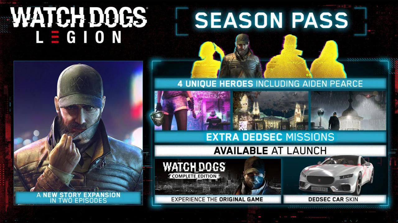 Watch Dogs: Legion - Season Pass DLC EU Ubisoft Connect CD Key, $14.28