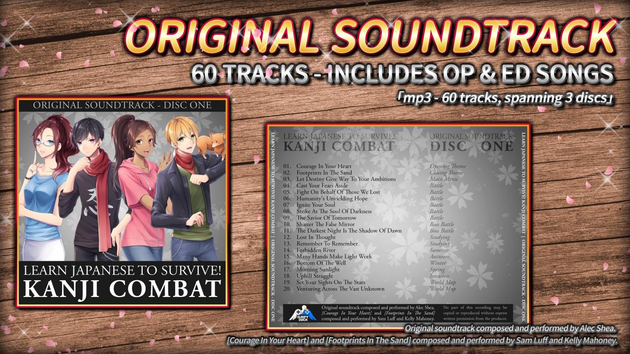 Learn Japanese To Survive! Kanji Combat - Original Soundtrack DLC Steam CD Key, $0.32