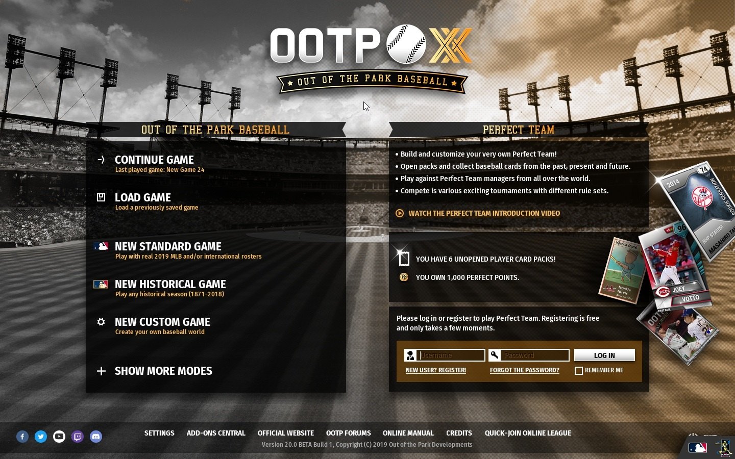 Out of the Park Baseball 20 Steam CD Key, $120.58
