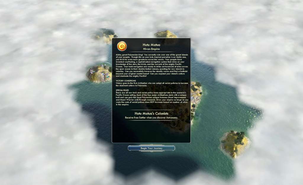 Sid Meier's Civilization V - Polynesian Civilization Pack DLC Steam CD Key, $2.71