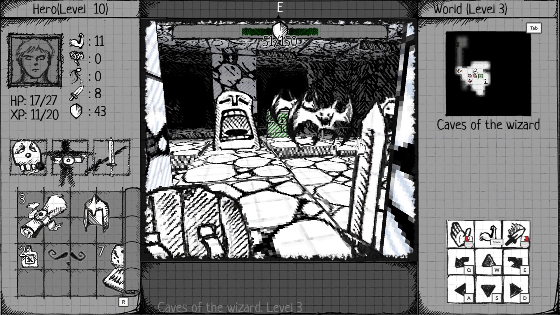 Drawngeon: Dungeons of Ink and Paper Steam CD Key, $1.39