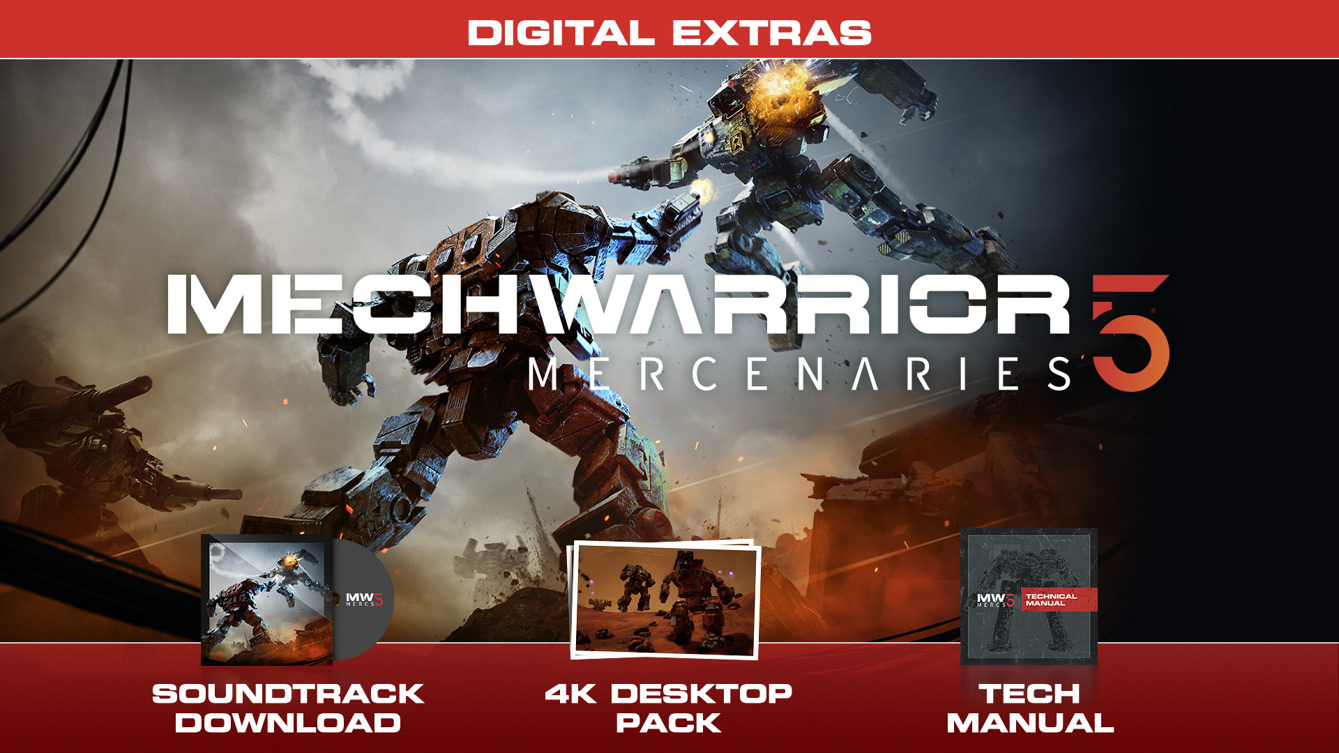 MechWarrior 5: Mercenaries - Digital Extras Content DLC Steam CD Key, $7.89