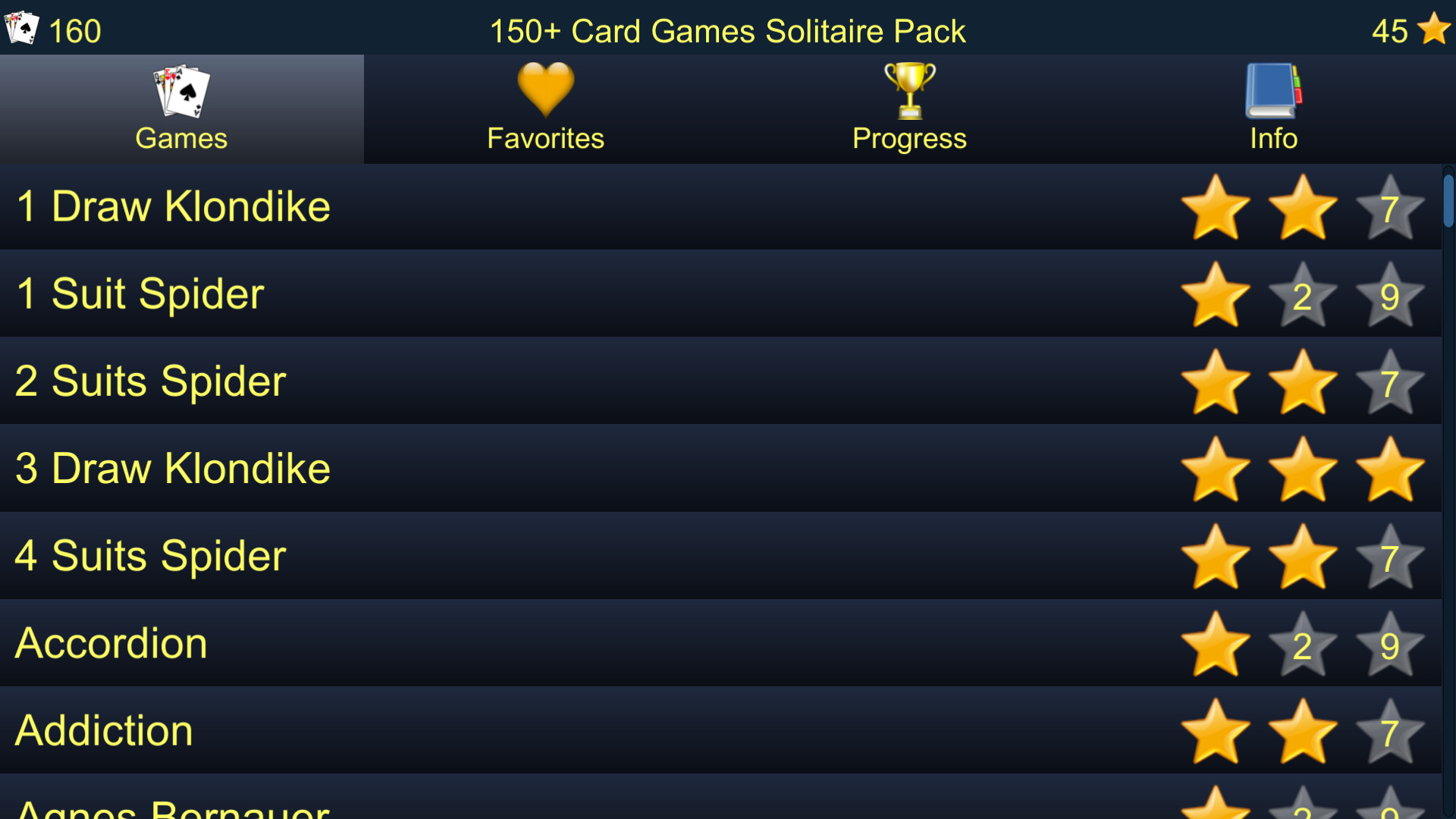 150+ Card Games Solitaire Pack Steam CD Key, $0.63