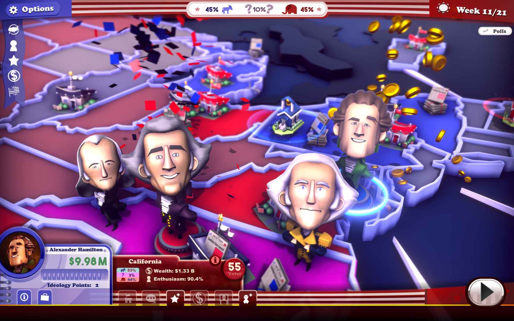 The Political Machine 2020 - The Founding Fathers DLC Steam CD Key, $3.94