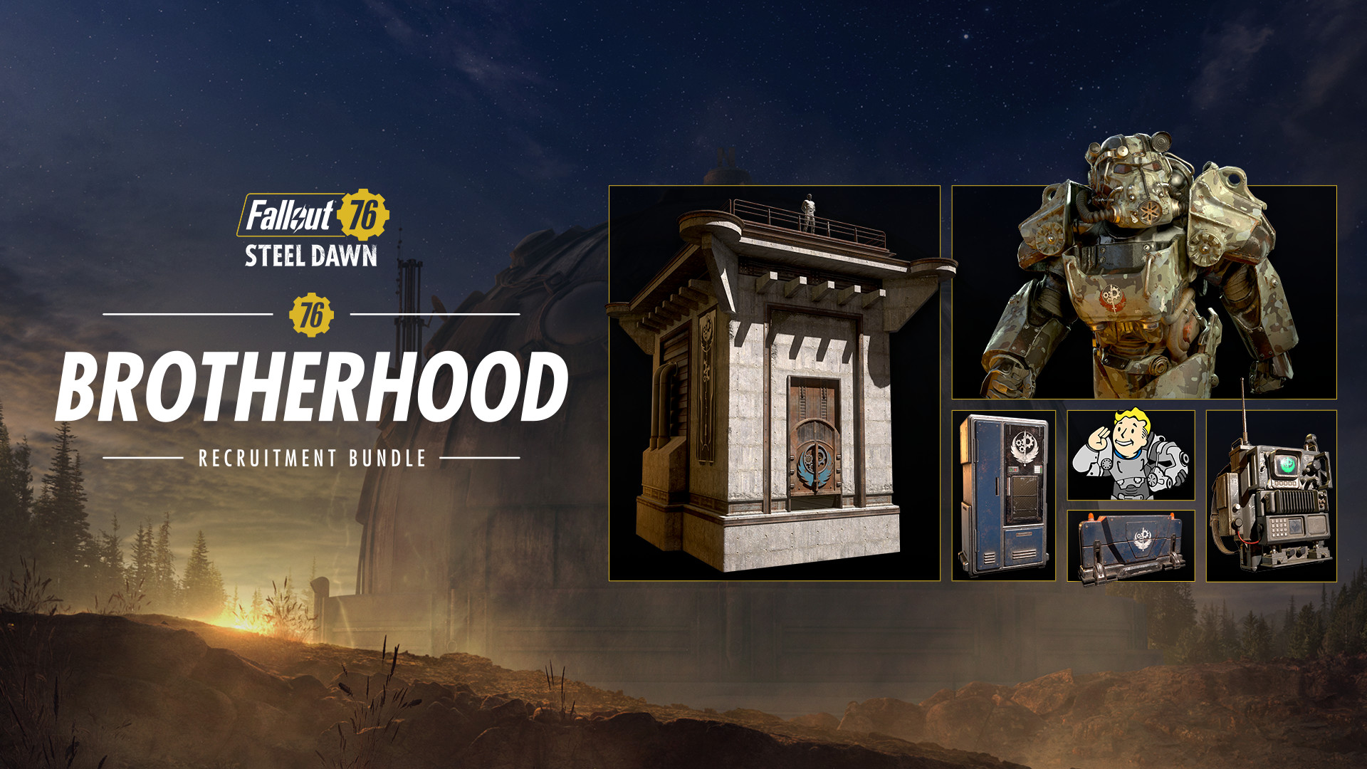 Fallout 76 - Brotherhood Recruitment Bundle DLC Steam CD Key, $79.09