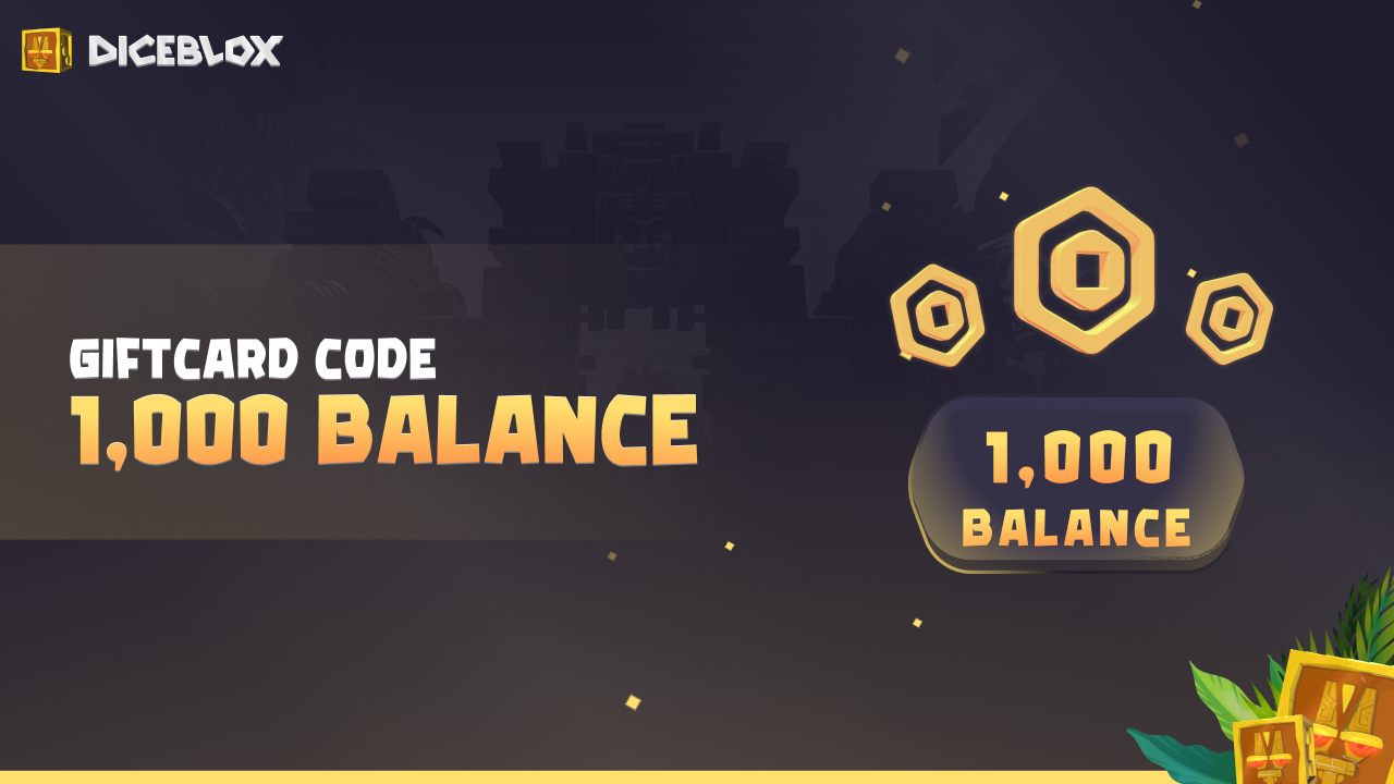 Diceblox 1.000 Balance Gift Card, $3.16