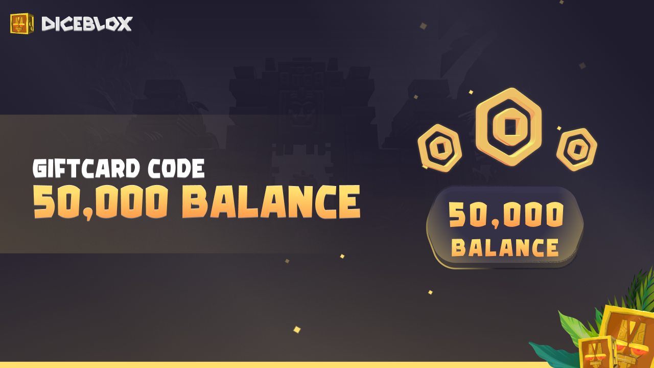 Diceblox 50.000 Balance Gift Card, $152.8