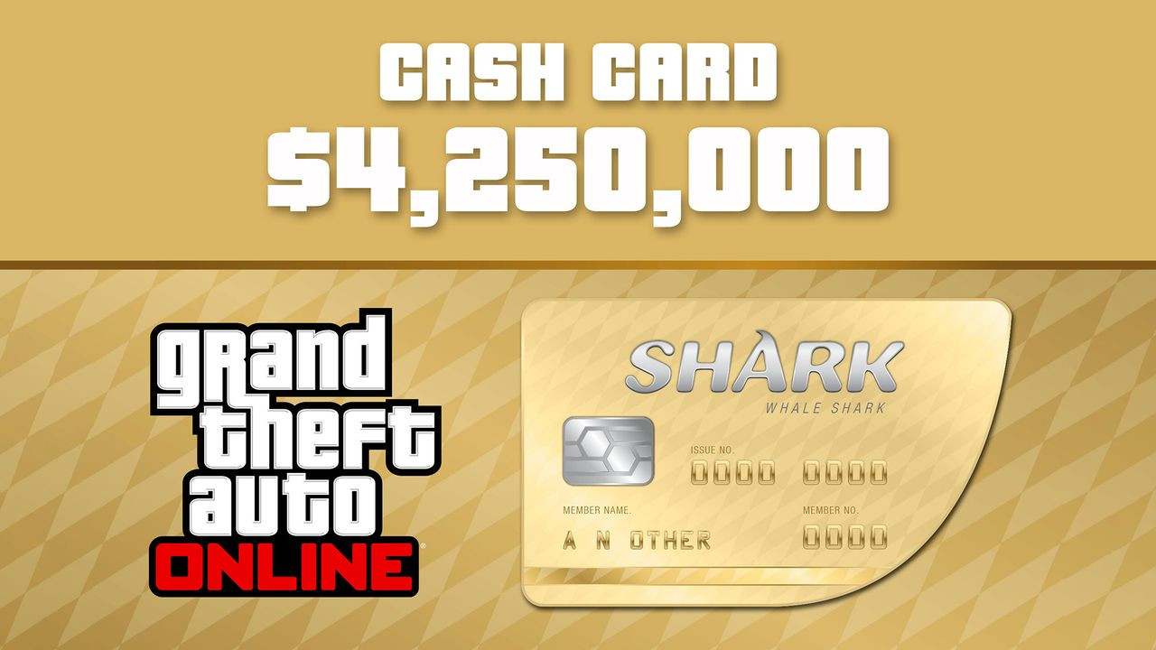 Grand Theft Auto Online - $4,250,000 The Whale Shark Cash Card PC Activation Code, $18.11