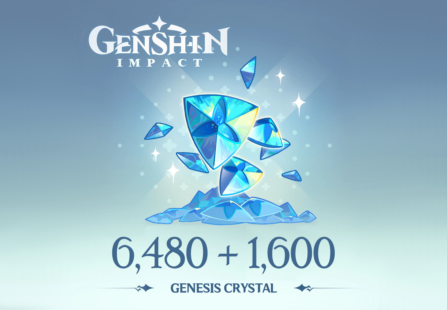 Genshin Impact - 6,480 + 1,600 Genesis Crystals Reidos Voucher, $107.29