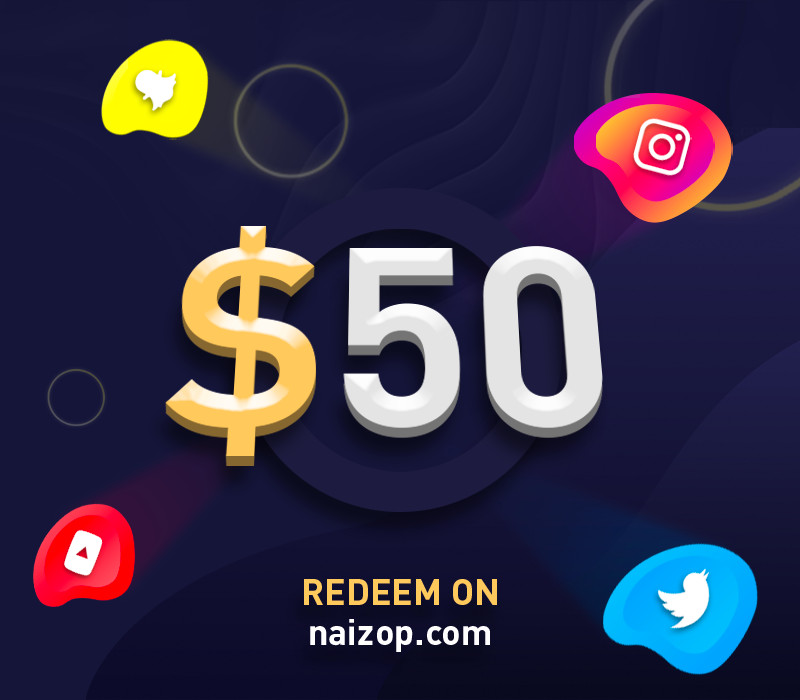 Naizop 50 USD Gift Card, $66.09