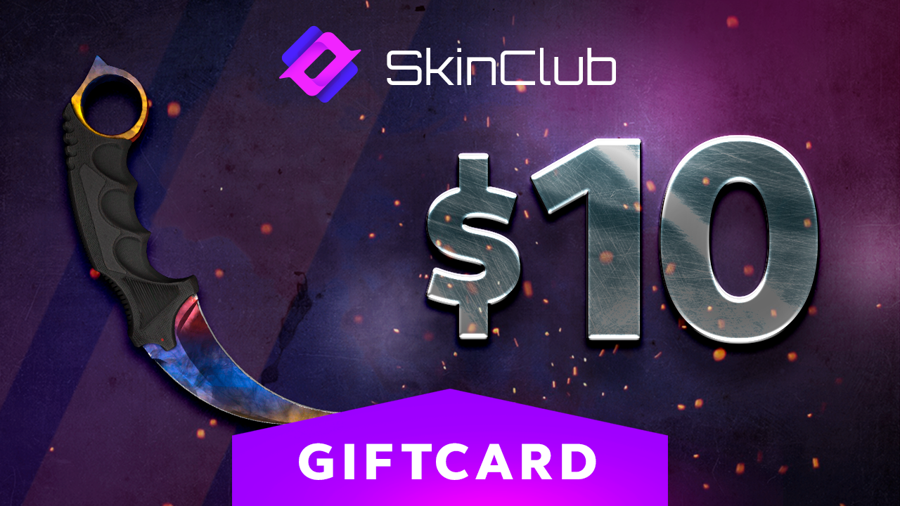 Skin.Club $10 Gift Card, $11.66