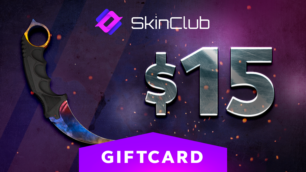 Skin.Club $15 Gift Card, $17.45