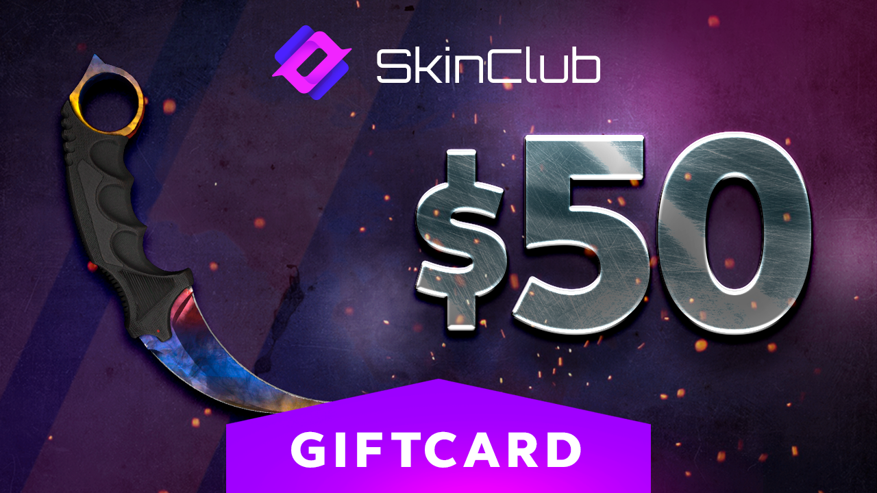 Skin.Club $50 Gift Card, $57.91